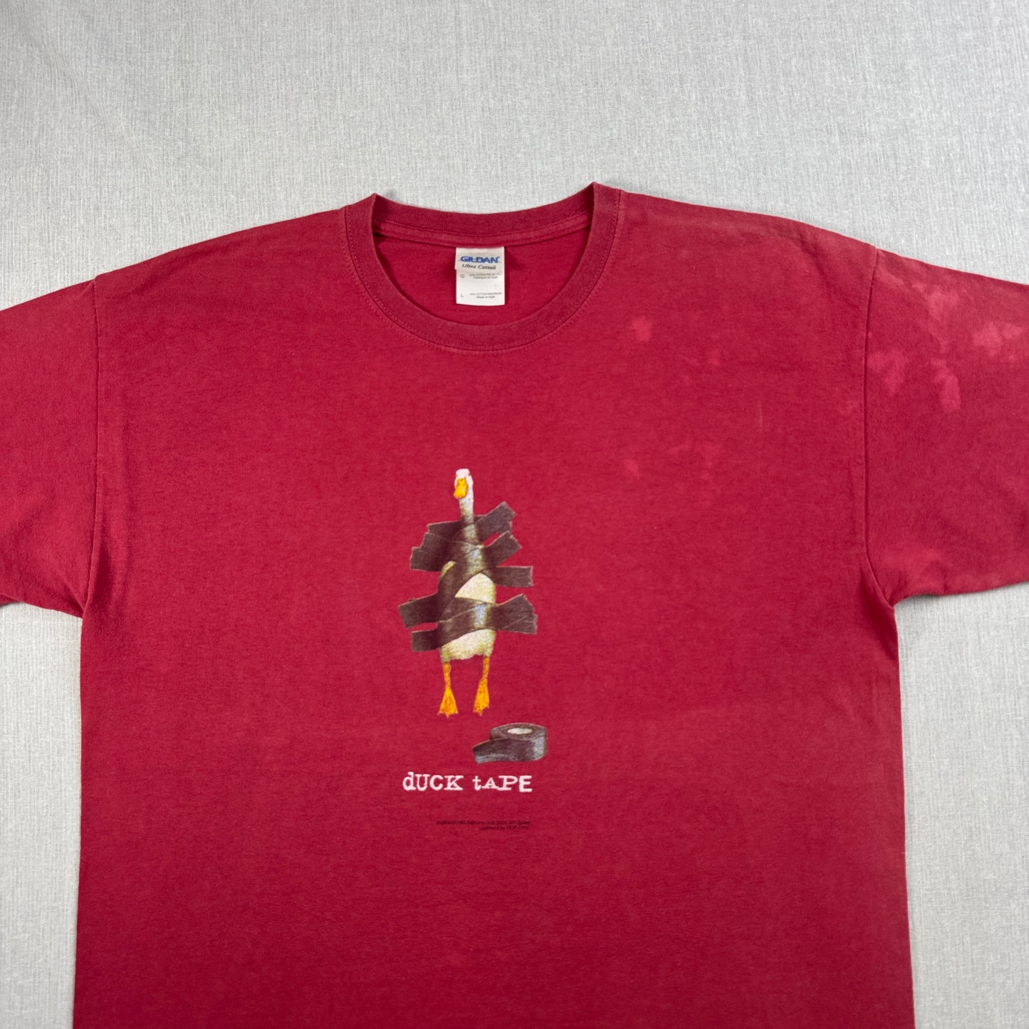 00s アートT Tシャツ アヒル duck tape WILL BULLAS 赤 co-u-2505-005