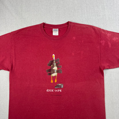 00s アートT Tシャツ アヒル duck tape WILL BULLAS 赤 co-u-2505-005