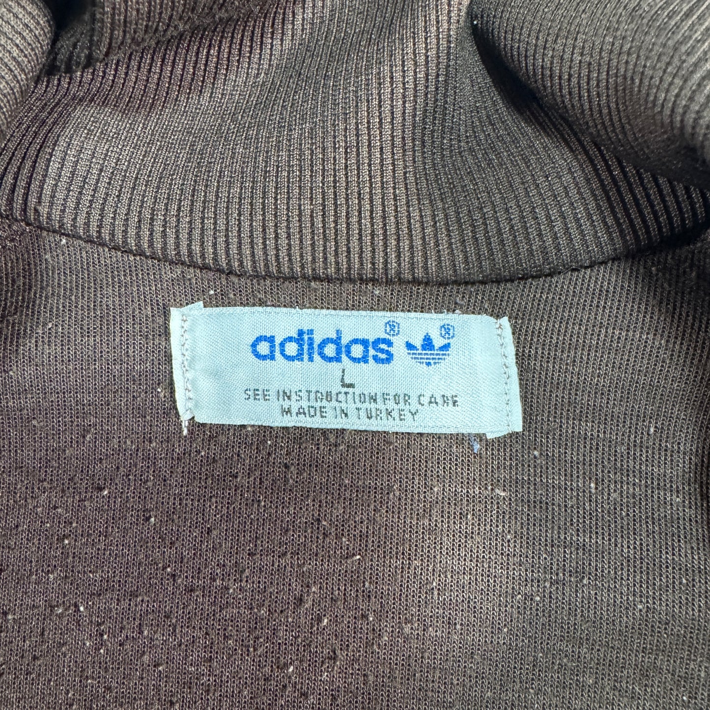 adidas トラックジャケット ブラウン トルコ製 Lサイズ ad-u-2505-039