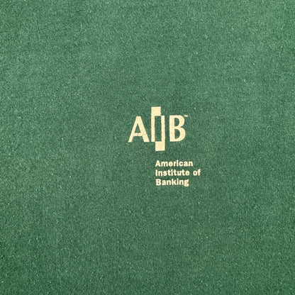90s 企業T Tシャツ AIB International 緑 XL シングルステッチ co-u-2505-006
