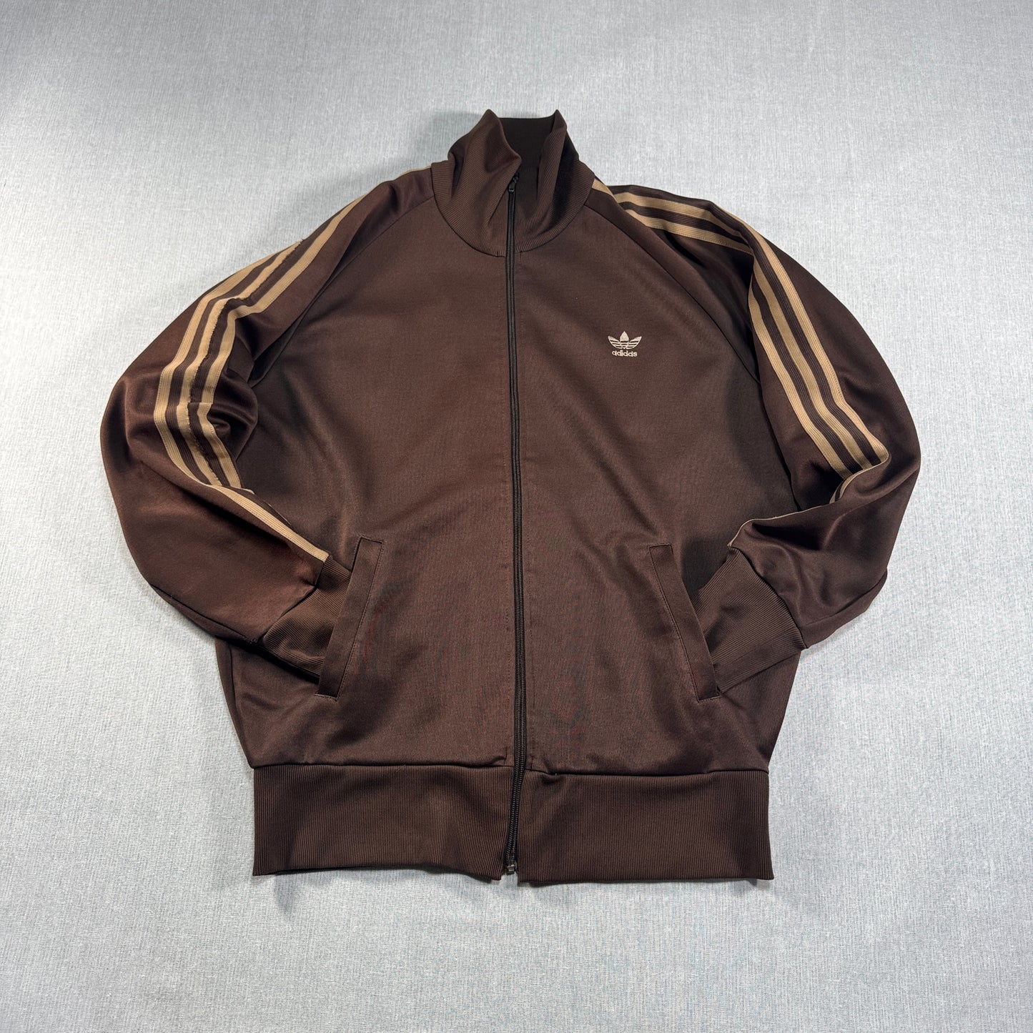 adidas トラックジャケット ブラウン トルコ製 Lサイズ ad-u-2505-039