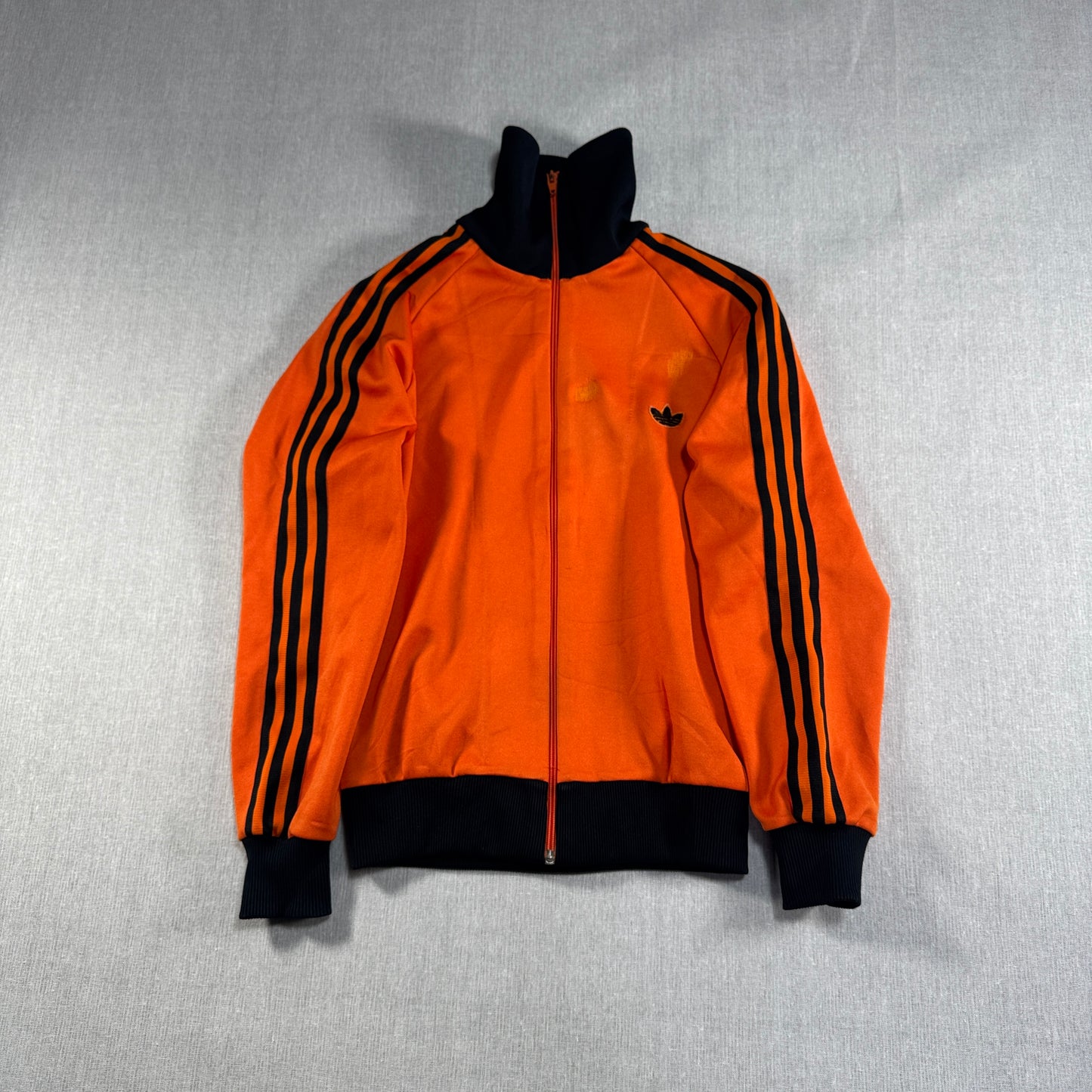 80s adidas トラックジャケット オレンジ デサント製  2号 ad-u-2505-068