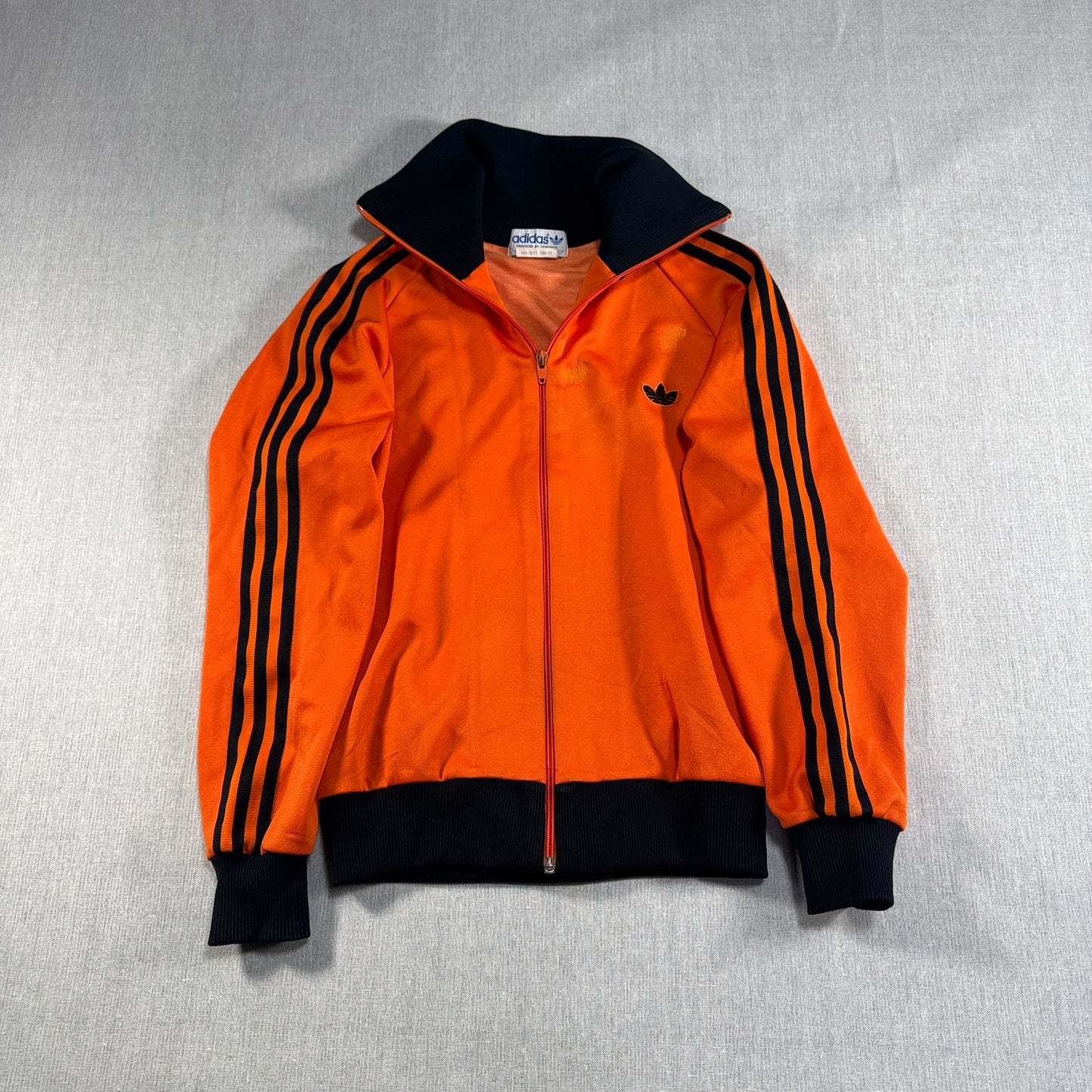 80s adidas トラックジャケット オレンジ デサント製  2号 ad-u-2505-068