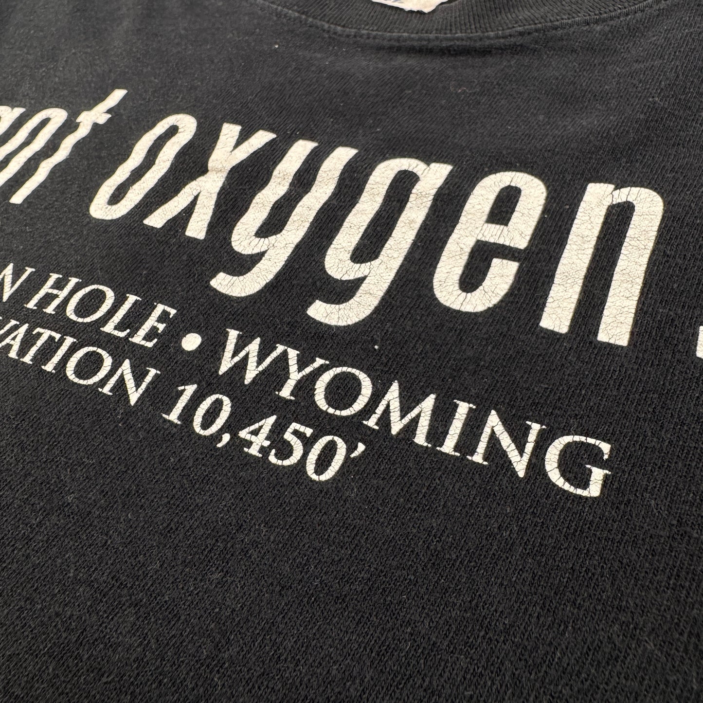 got milk? パロディ got oxygen Tシャツ 長袖 ロンT 黒 ジャクソンホール M co-u-2505-007