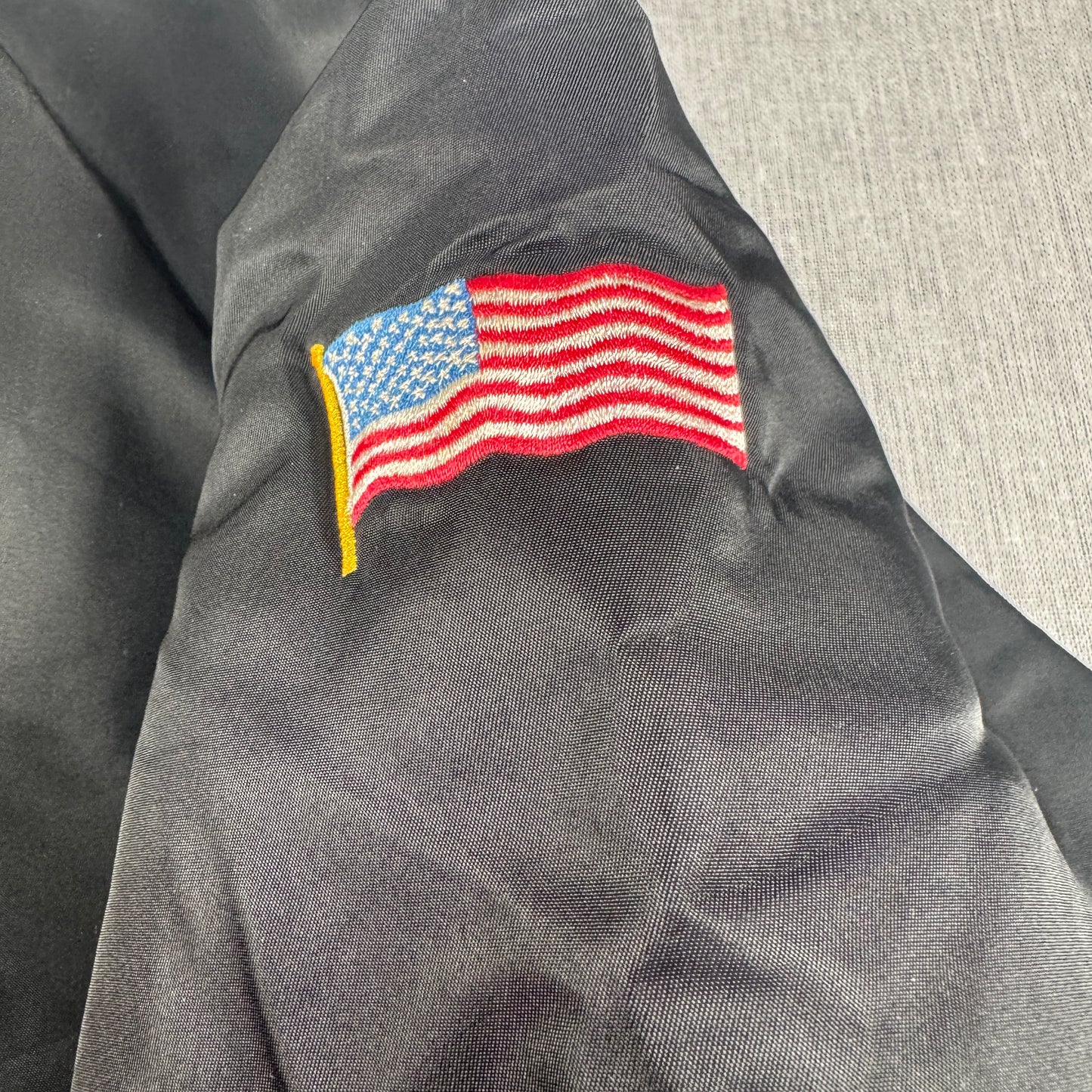 80s ナイロン スタジャン Birdie USA製 黒 ブルゾン LOCAL3 IBEW ja-u-2505-043