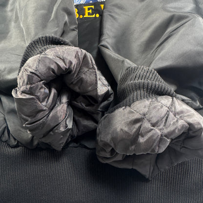 80s ナイロン スタジャン Birdie USA製 黒 ブルゾン LOCAL3 IBEW ja-u-2505-043