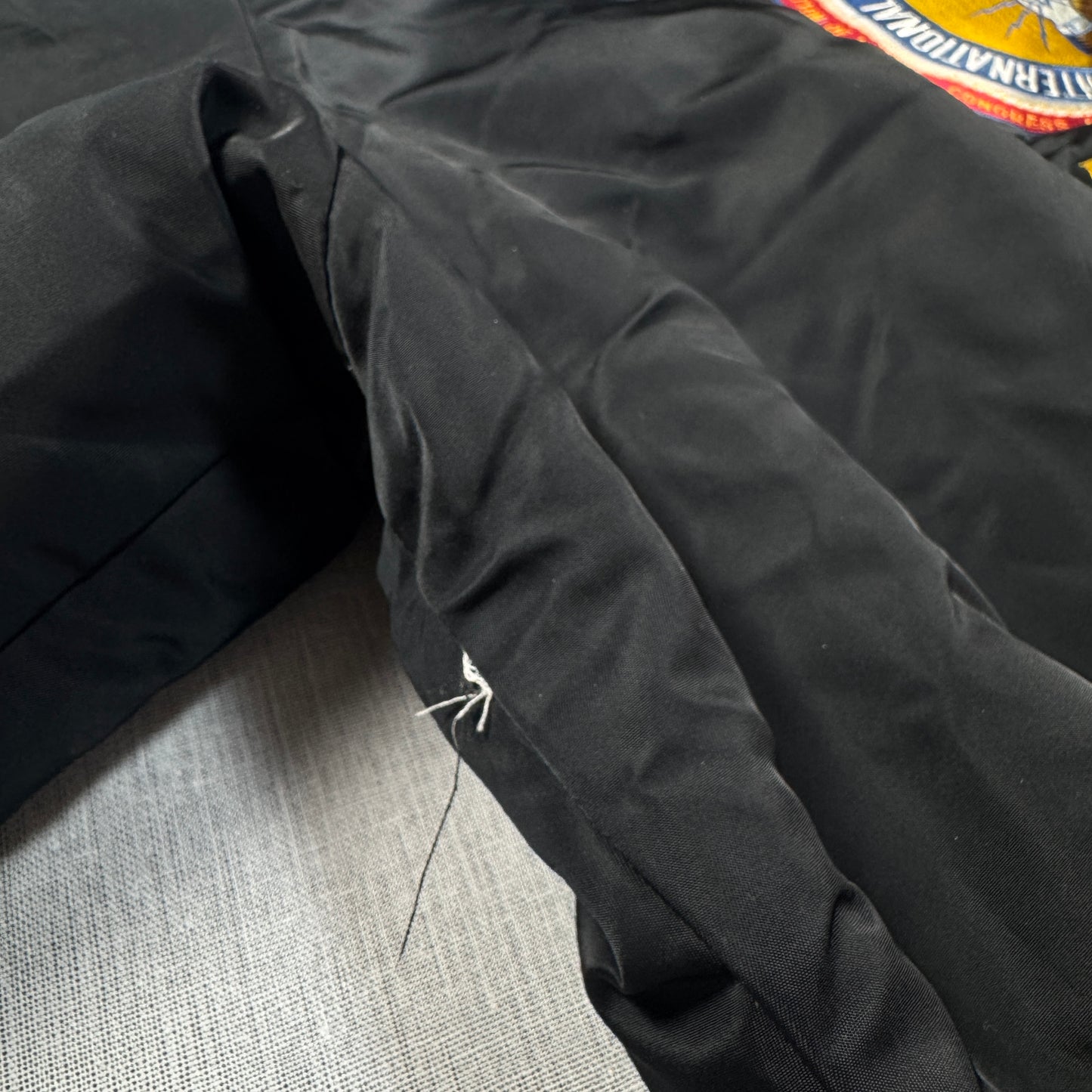 80s ナイロン スタジャン Birdie USA製 黒 ブルゾン LOCAL3 IBEW ja-u-2505-043