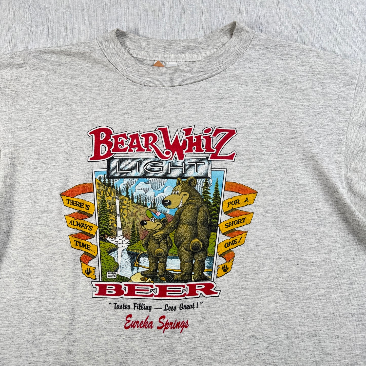 90s 企業T Tシャツ ビール BEAR WHIZ BEER グレー XL USA製 シングルステッチ co-u-2505-011