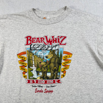 90s 企業T Tシャツ ビール BEAR WHIZ BEER グレー XL USA製 シングルステッチ co-u-2505-011