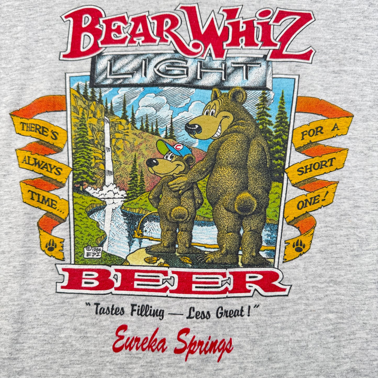 90s 企業T Tシャツ ビール BEAR WHIZ BEER グレー XL USA製 シングルステッチ co-u-2505-011
