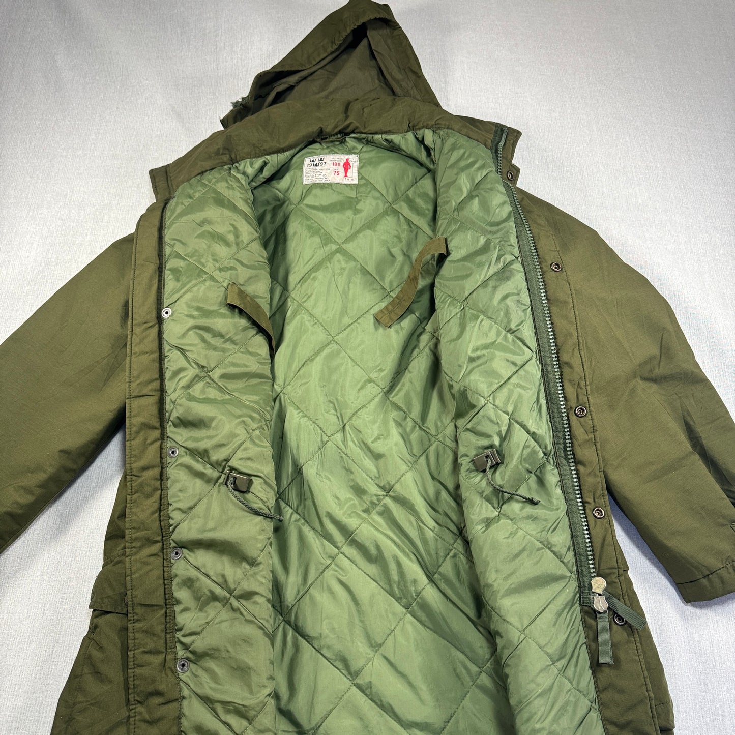 90s スウェーデン軍 M90 後期 180/75 コールドウェザーパーカー ミリタリージャケット ja-u-2505-065