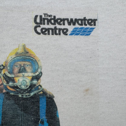 90s ダイビング 企業T プロモT Tシャツ the underwater centre アートT 白 シングルステッチ co-u-2505-013