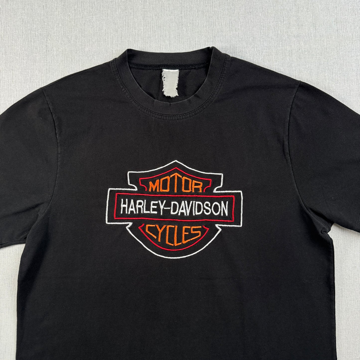 ハーレーダビットソン Tシャツ 刺繍 HARLEY DAVIDSON 黒 co-u-2505-015