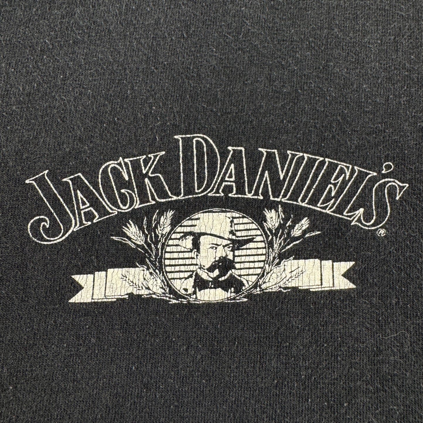 80s 90s ジャックダニエル Jack Daniel's Tシャツ 企業T ウイスキー 黒 シングルステッチ co-u-2505-019