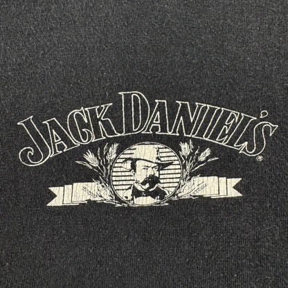 80s 90s ジャックダニエル Jack Daniel's Tシャツ 企業T ウイスキー 黒 シングルステッチ co-u-2505-019