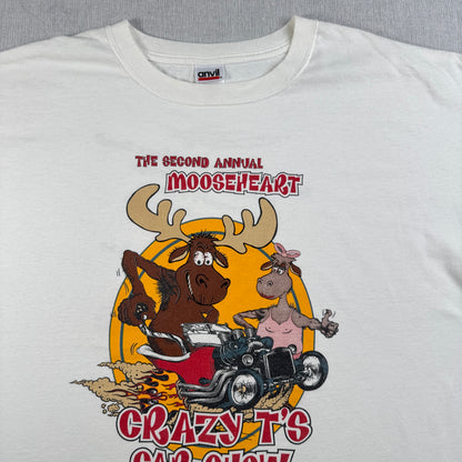 00s ハーレーダビッドソン Tシャツ ハーレーT 企業T プロモT 白 バイク ブルウィンクル co-u-2505-033