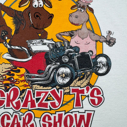 00s ハーレーダビッドソン Tシャツ ハーレーT 企業T プロモT 白 バイク ブルウィンクル co-u-2505-033