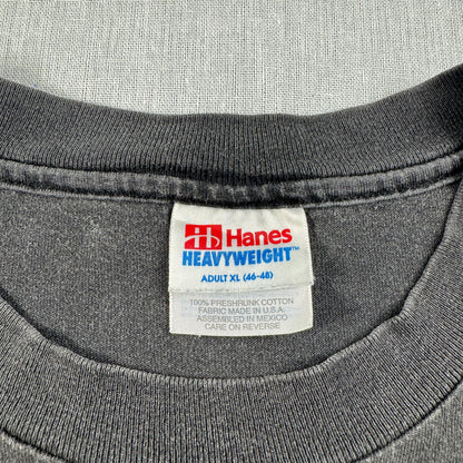 90s CAMEL ポケットT Tシャツ ポケT フェード 黒 HANES XL キャメル タバコ 企業T ラクダ co-u-2505-036
