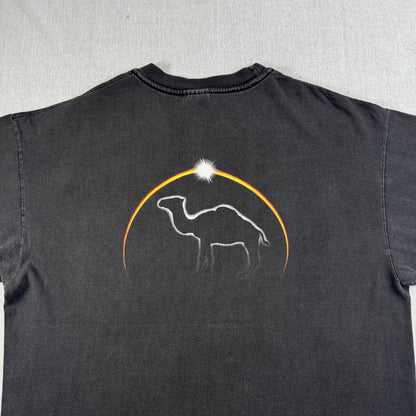 90s CAMEL ポケットT Tシャツ ポケT フェード 黒 HANES XL キャメル タバコ 企業T ラクダ co-u-2505-036