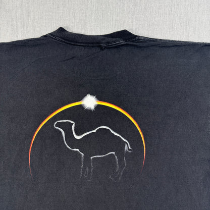 90s CAMEL ポケットT Tシャツ ポケT フェード 黒 オニータ XL キャメル タバコ 企業T ラクダ シングルステッチ co-u-2505-041