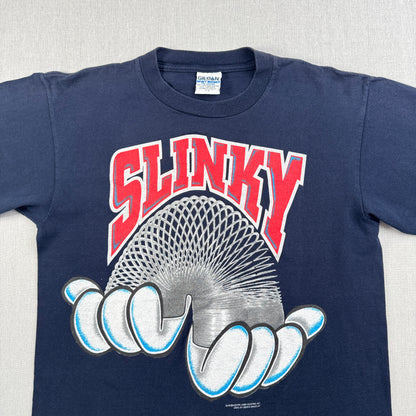 90s SLINKY スリンキー バネ おもちゃ Tシャツ プロモT GILDAN ギルダン ネイビー L co-x-2505-001