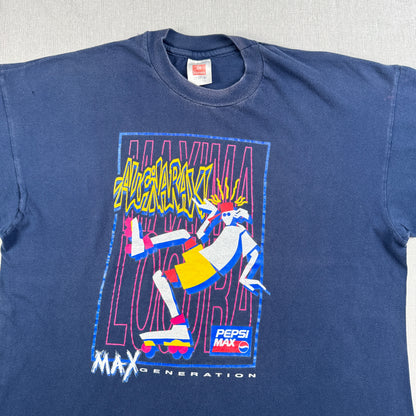 90s 00s PEPSI MAX Tシャツ プロモT ペプシ 企業T ネイビー co-x-2505-004