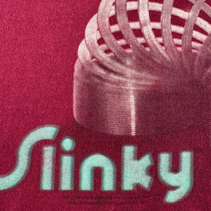 90s SLINKY スリンキー バネ おもちゃ Tシャツ プロモT TULTEX エンジ L co-x-2505-011