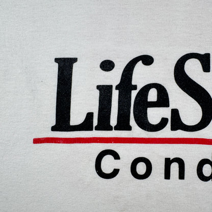 90s 企業T エロT コンドーム プロモT USA製 lifestyles condoms 白 XL Tシャツ co-x-2505-012