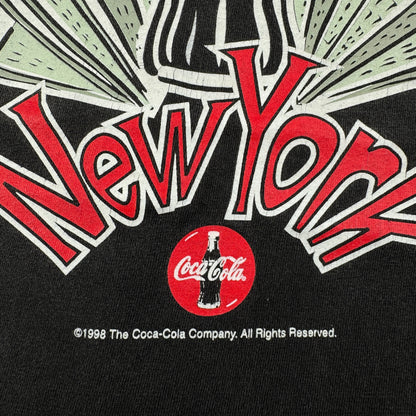 90s コカコーラ 企業T プロモT Tシャツ USA製 ニューヨーク 黒 coke co-x-2505-013