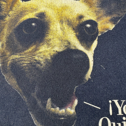 90s タコベル TACOBELL タコス プロモT 企業T Tシャツ 犬 チワワ ネイビー 1998 co-x-2505-014