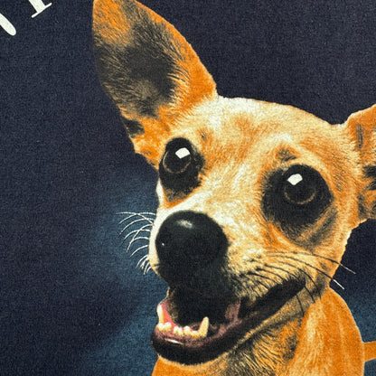 90s タコベル TACOBELL タコス プロモT 企業T Tシャツ USA製 犬 チワワ ネイビー L 1998 changes シングルステッチ co-x-2505-015