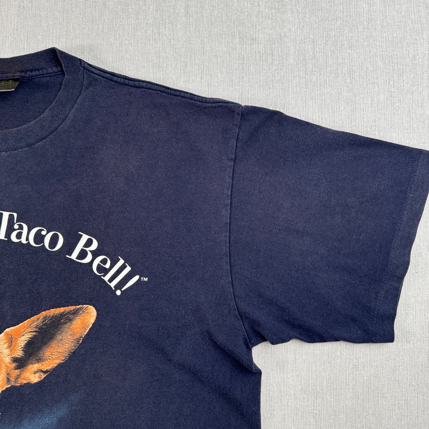 90s タコベル TACOBELL タコス プロモT 企業T Tシャツ USA製 犬 チワワ ネイビー L 1998 changes シングルステッチ co-x-2505-015