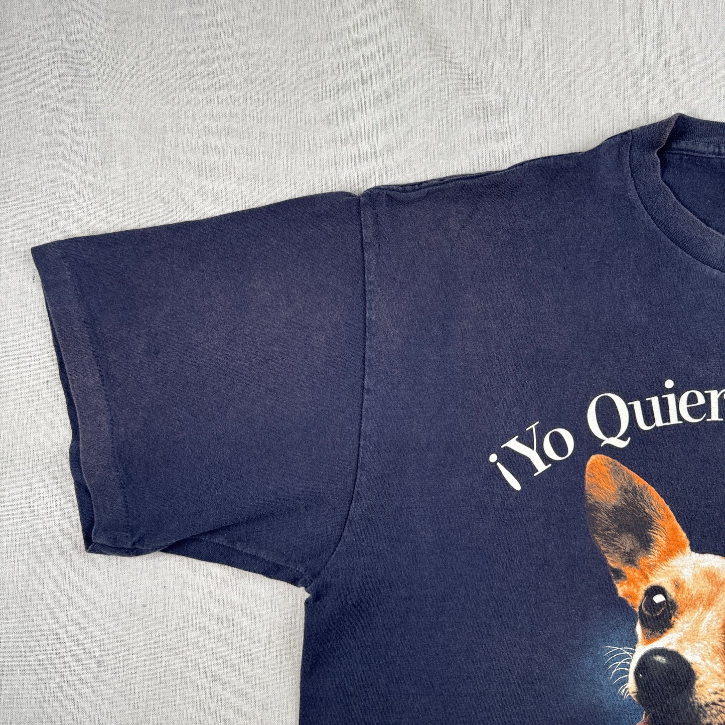 90s タコベル TACOBELL タコス プロモT 企業T Tシャツ USA製 犬 チワワ ネイビー L 1998 changes シングルステッチ co-x-2505-015