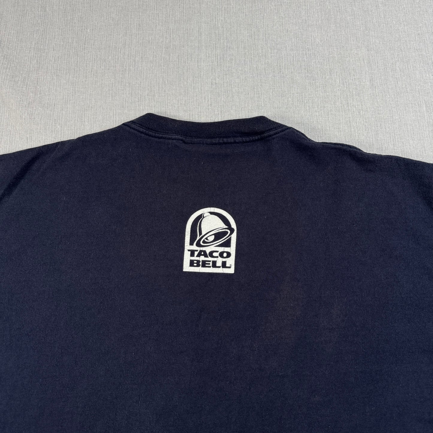 90s タコベル TACOBELL タコス プロモT 企業T Tシャツ USA製 犬 チワワ ネイビー L 1998 changes シングルステッチ co-x-2505-015