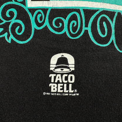 90s タコベル TACOBELL タコス プロモT 企業T Tシャツ USA製 犬 チワワ 黒 XL 1993 Hanes シングルステッチ co-x-2505-017