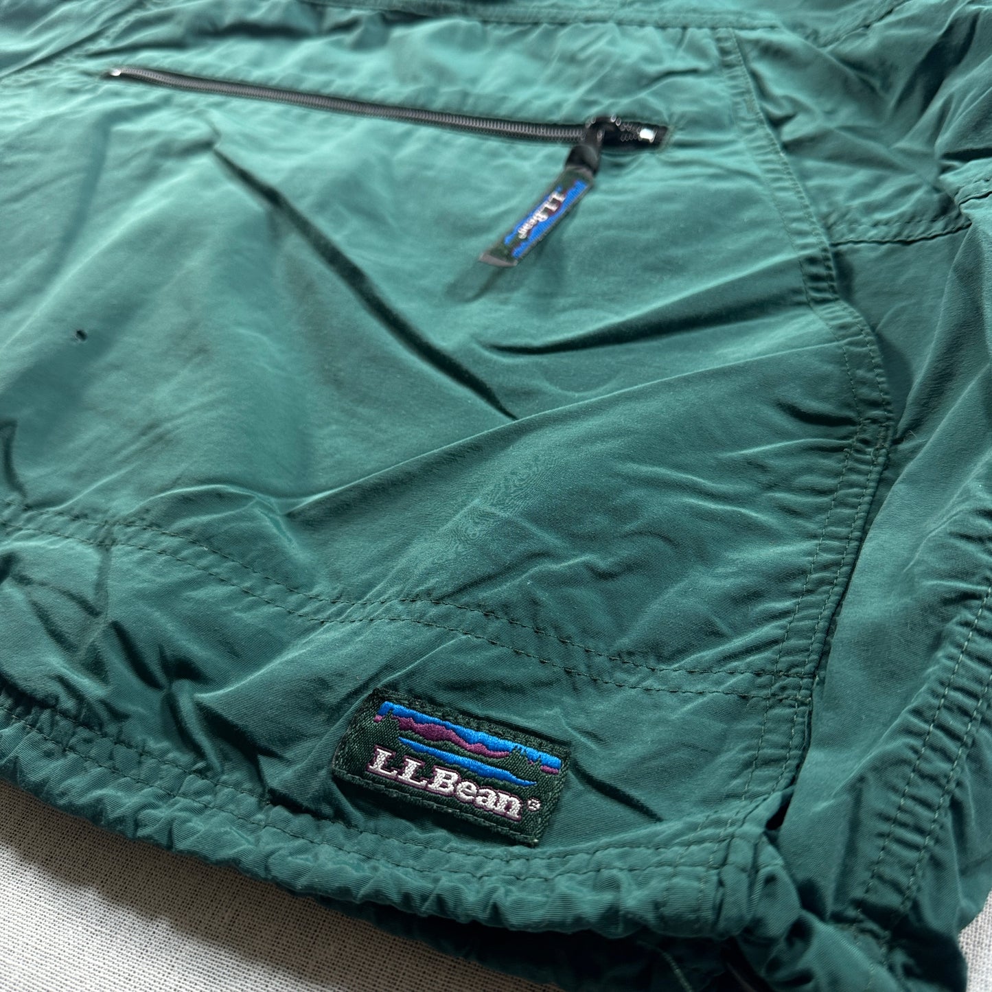 80s LLBean ナイロン アノラックパーカー グリーン M ja-u-2505-024