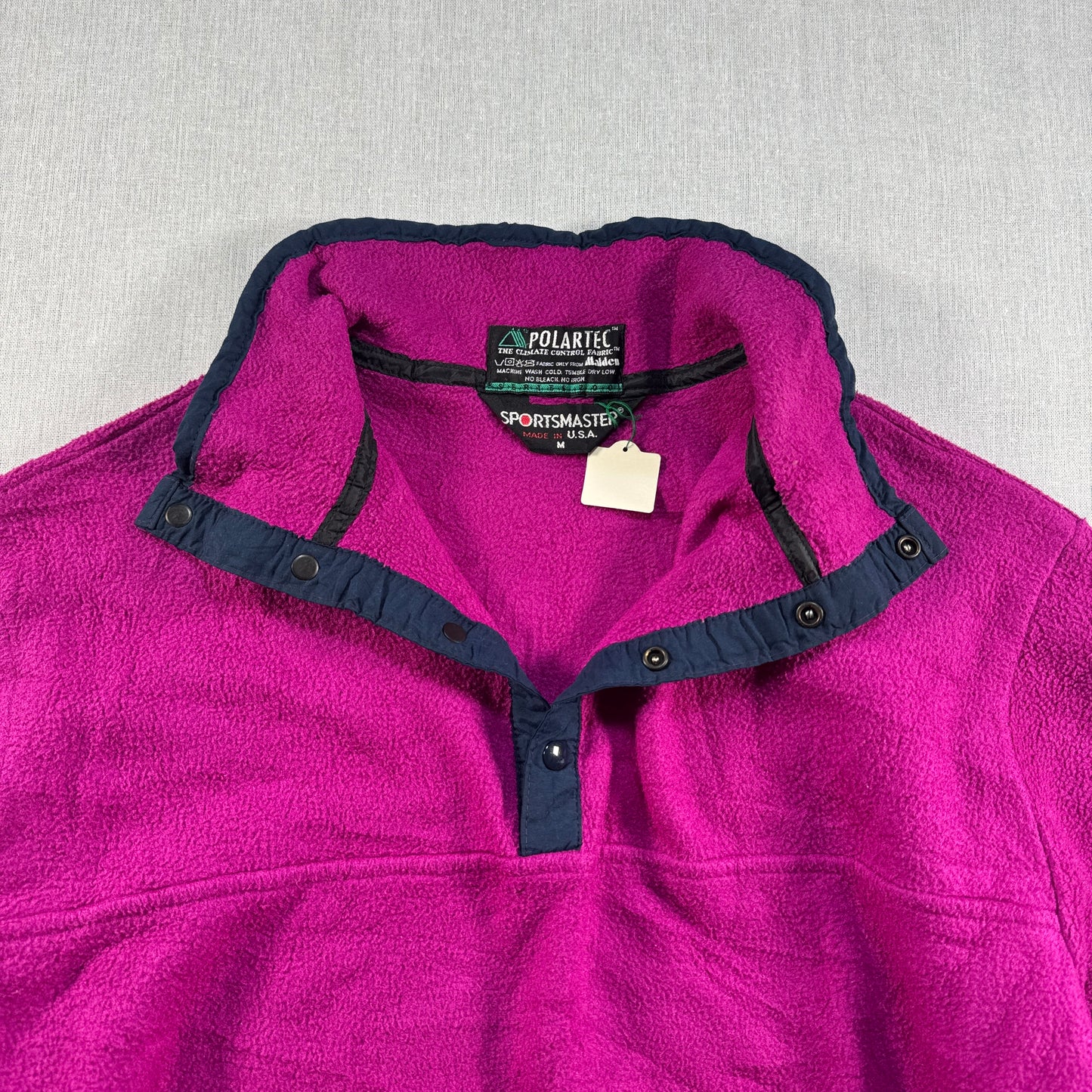 90s スナップT USA製 スポーツマスター POLARTEC フリース パープル M ja-u-2505-025