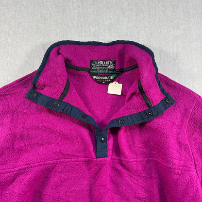 90s スナップT USA製 スポーツマスター POLARTEC フリース パープル M ja-u-2505-025