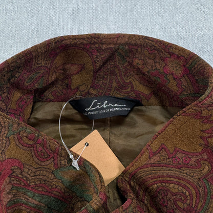 ビンテージ ペイズリー 花柄 ジャケット ブラウン 日本製 ja-u-2505-032