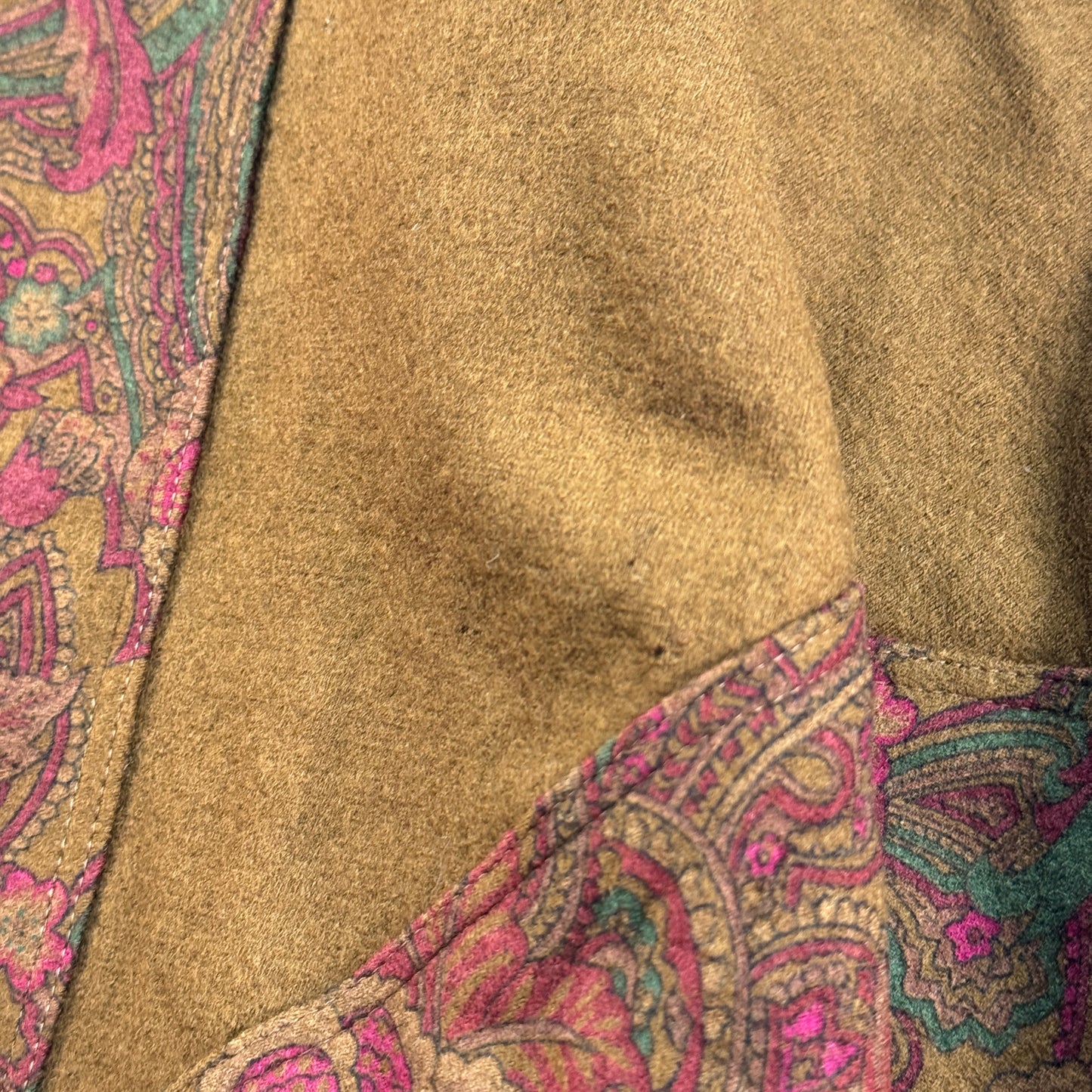 ビンテージ ペイズリー 花柄 ジャケット ブラウン 日本製 ja-u-2505-032