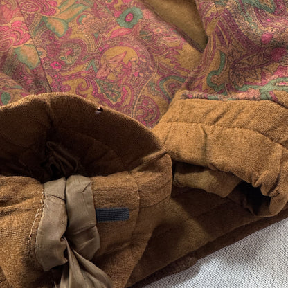 ビンテージ ペイズリー 花柄 ジャケット ブラウン 日本製 ja-u-2505-032