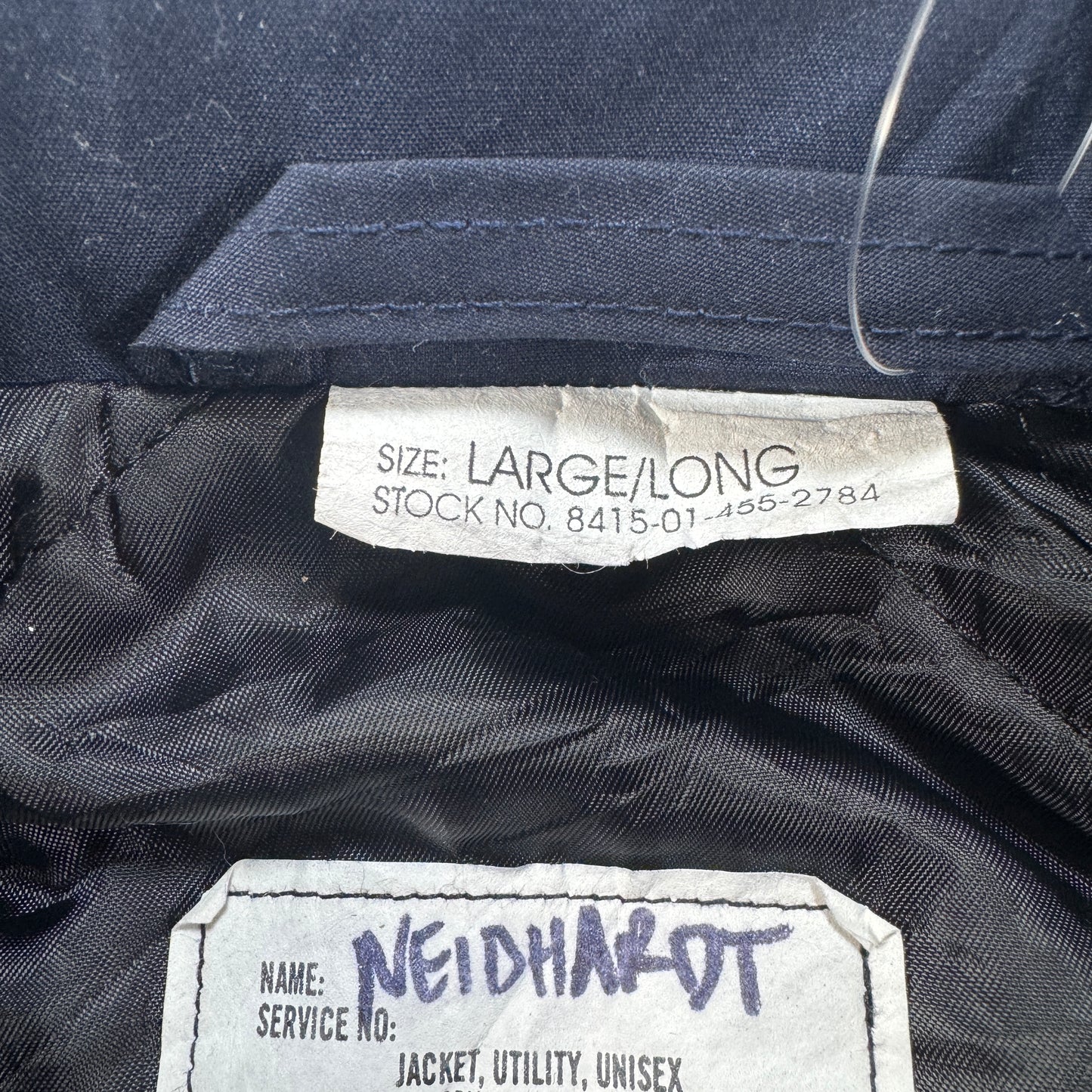 90s U.S.NAVY ユーティリティジャケット ネイビー 米軍 ミリタリー ja-u-2505-033
