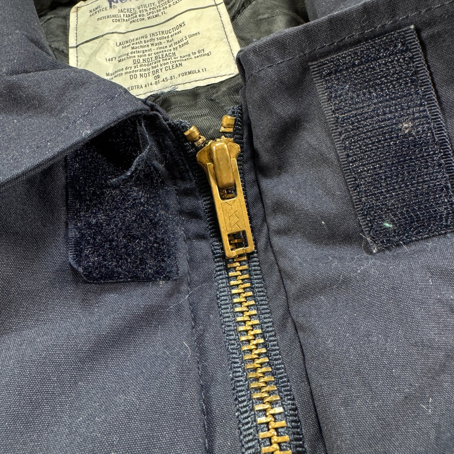 90s U.S.NAVY ユーティリティジャケット ネイビー 米軍 ミリタリー ja-u-2505-033