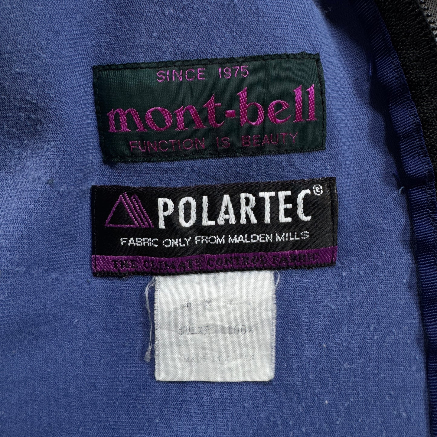 モンベル montbell フリース polartec ポーラテック 日本製 青 M ja-u-2505-035