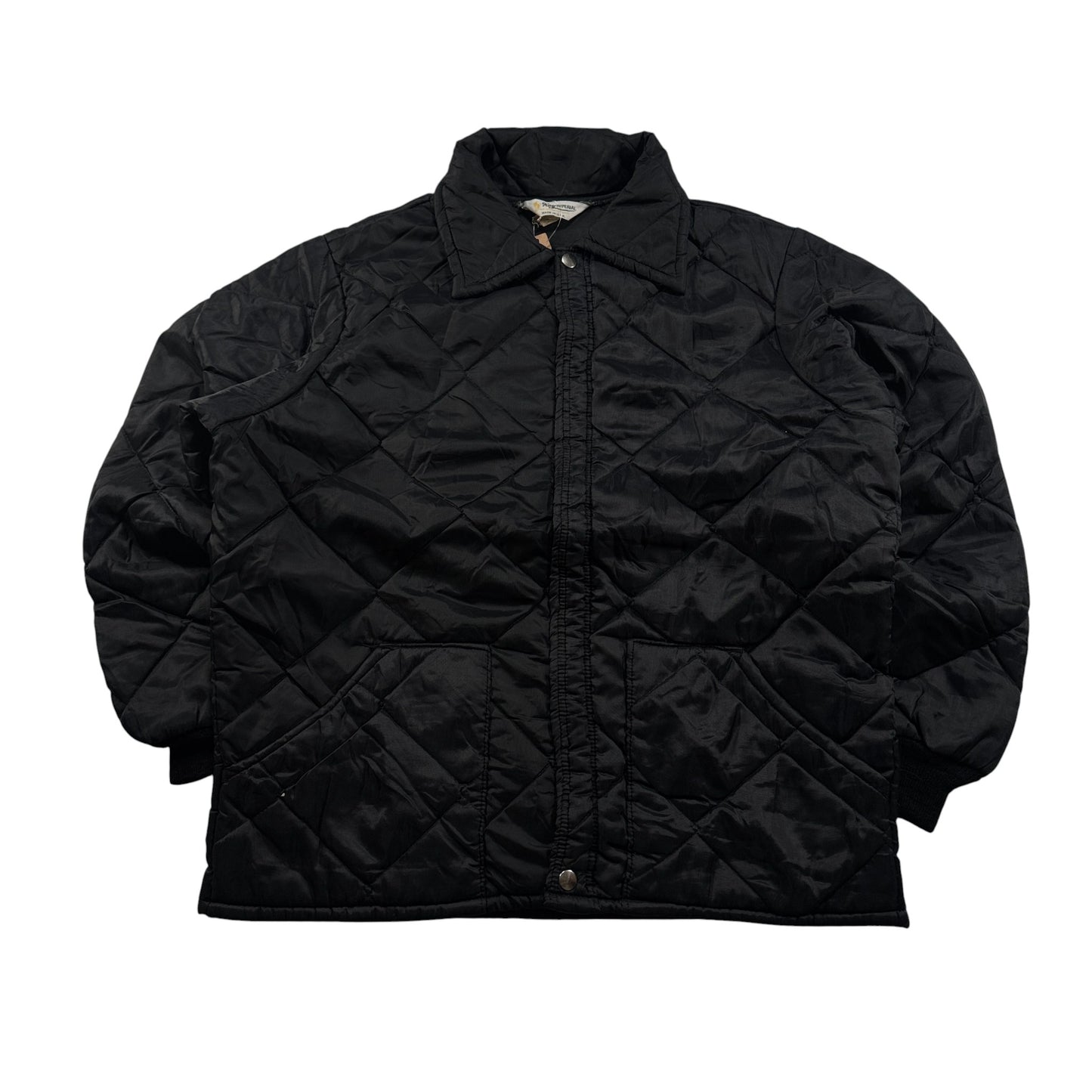 70s 80s キルティング ジャケット key imperial us army ジャケット 黒 ja-u-2505-037