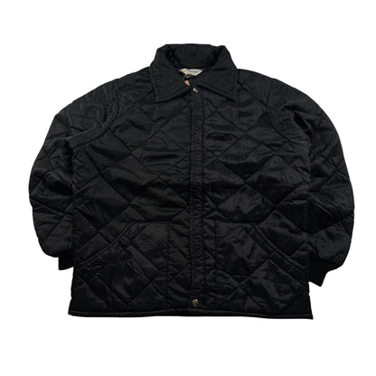 70s 80s キルティング ジャケット key imperial us army ジャケット 黒 ja-u-2505-037
