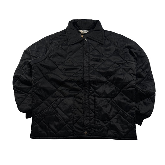 70s 80s キルティング ジャケット key imperial us army ジャケット 黒 ja-u-2505-037