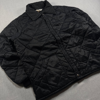 70s 80s キルティング ジャケット key imperial us army ジャケット 黒 ja-u-2505-037