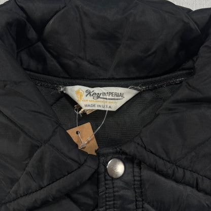 70s 80s キルティング ジャケット key imperial us army ジャケット 黒 ja-u-2505-037