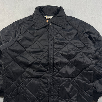 70s 80s キルティング ジャケット key imperial us army ジャケット 黒 ja-u-2505-037